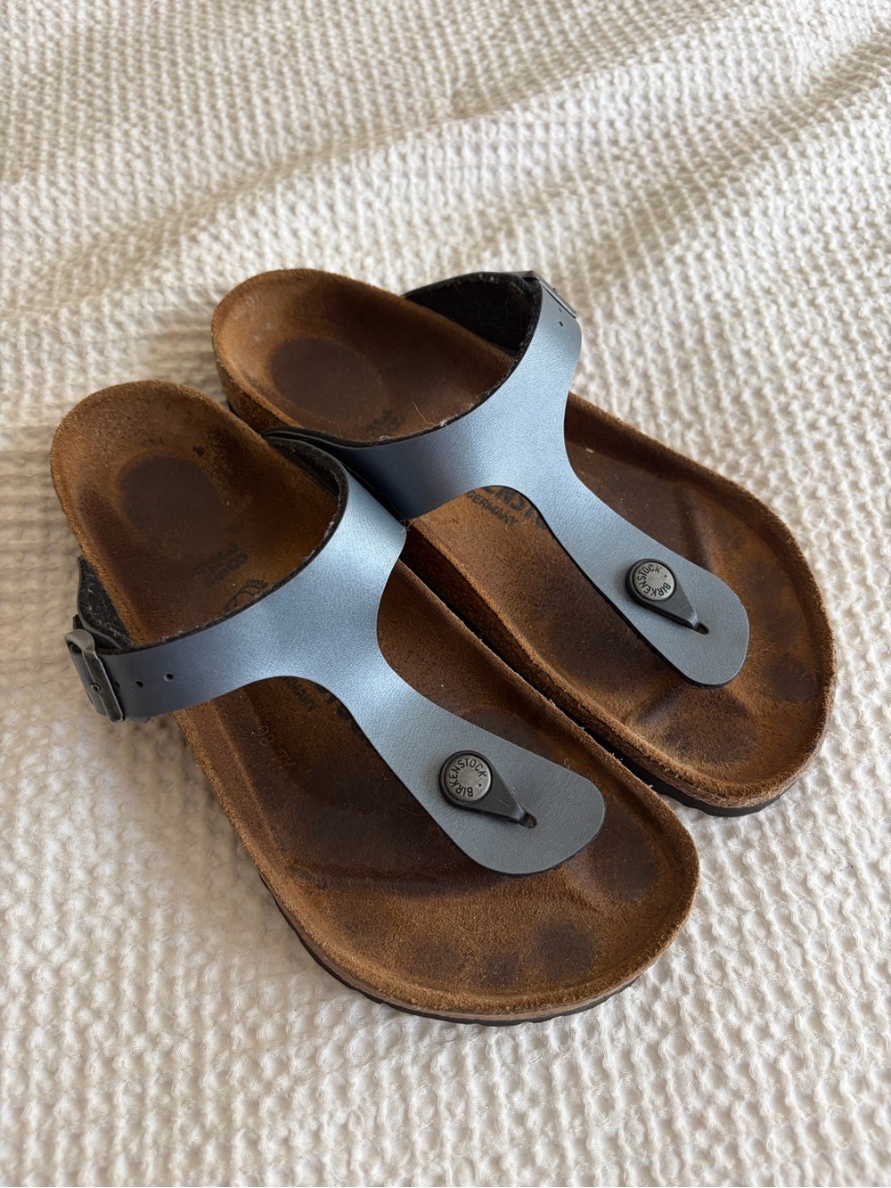 Women’s blue Birkenstocks